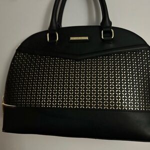 Elegant Black and Gold Handbag